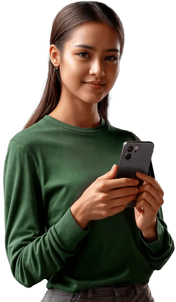 Trader Holding Phone